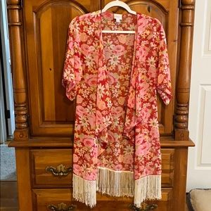 LulaRoe Floral Monroe Kimono